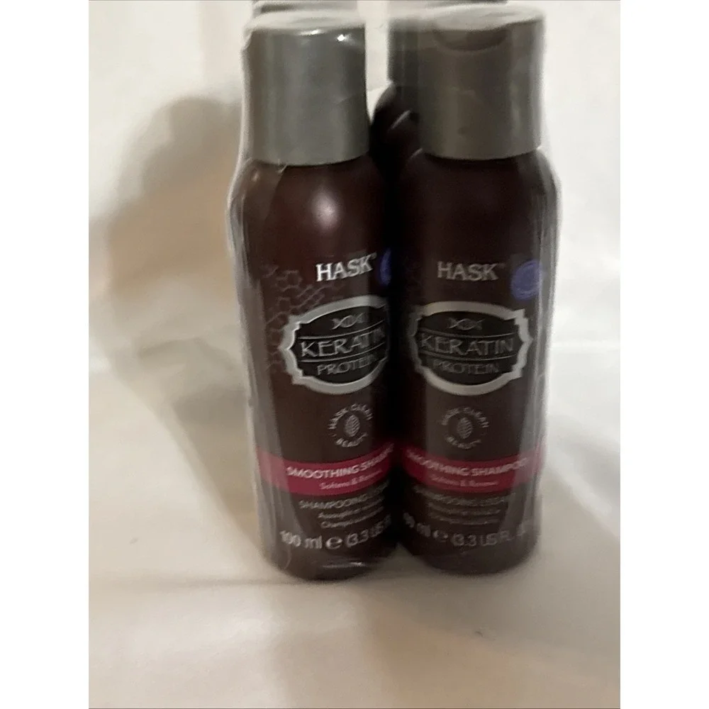 Hask Keratin Protein Smoothing Shampoo 3.3oz Travel Size Lot of 6 - Picture 3 of 5